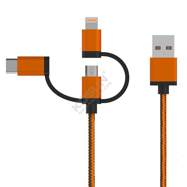 3in1 aluminum braided cable